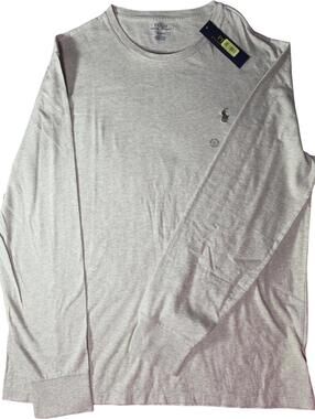 Polo Ralph Lauren Long Sleeve T-Shirt Size Large Cream NWT Pony Logo